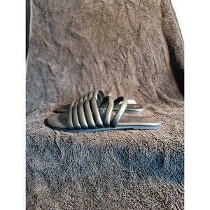 Time and Tru Women's Size 7 Black Slide  Tubular Band Sandals Flat Sole NWT